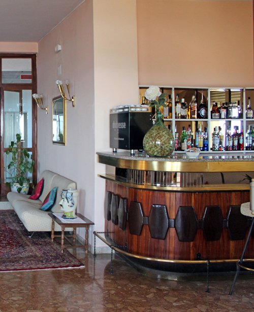 The bar of the Hotel Lido Mediterranee in Taormina in Sicily 